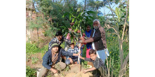 प्रथम महिला शिक्षिका एवं समाज सुधारक सावित्री बाई फुले के जन्मदिन पर वृक्षारोपण